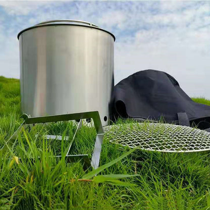 Stainless Steel Camping Portable Split Charcoal Stove